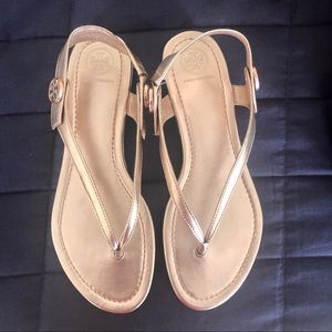 Tory Burch Rose Gold Sandals